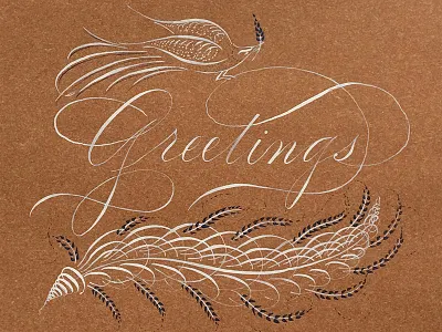 Greeting Card calligraphy custom type flourishing hand drawn hand written inspirational lettering modern quote type typography