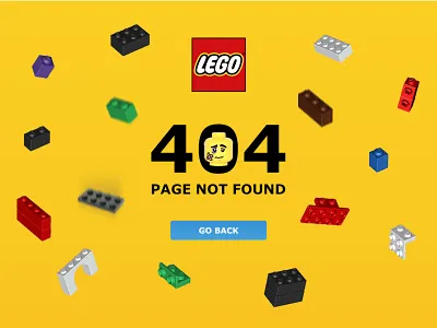 Daily 008 008 404 404page daily dailyui error found lego not oops page ui