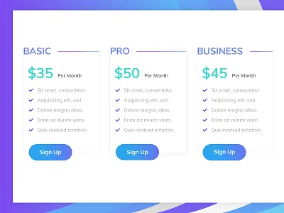Pricing Plans plans pricing shop table ui