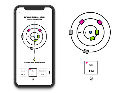 Car Booking Home Screen Simplified clean minimalist ride hailing simple simplicity