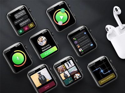 Whats app - Apple watch version - Concept adobe xd apple watch ui design ux design