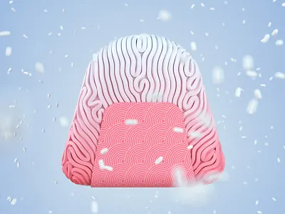 Onigiri 3d c4d cinema4d houdini octane onigiri rice ball