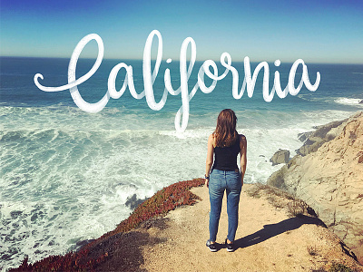 California hand lettering california calligraphy color palette hand lettering hand writing lettering ocean type typography typography design