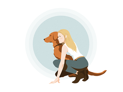 Buddy adobe illustrator birthday character character illustration dog flat flat vector friend gift girl graphic design illustration