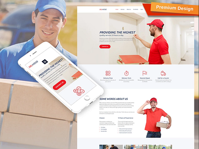 Delivery Services Premium Moto CMS 3 Template design for website mobile website design web design website design website template