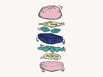 Burger 🍔 burger cook drawing fastfood food foodporn illustration