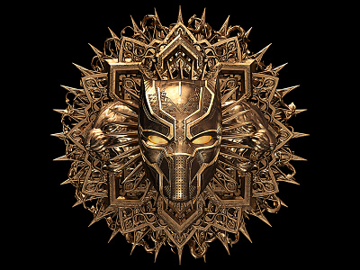 Billelis - Black Panther - Marvel 3d 3d art 3d illustration billelis black panther comic art illustration marvel