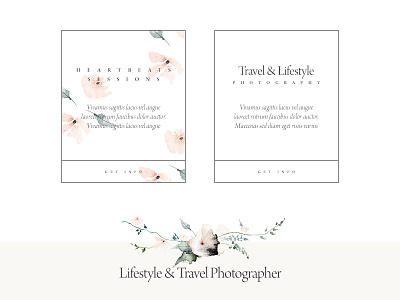 Watercolor and Floral fine art floral photography typography watercolor web design