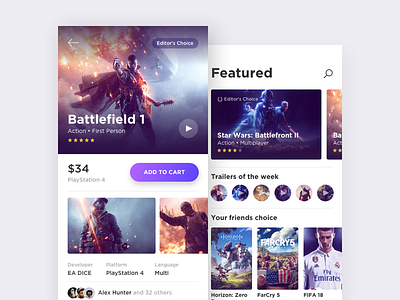Games Market Concept android commerce concept design e commerce games ios movie ui ux