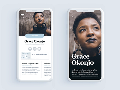 Profile (Again) iphone x mobile profile resume social media splash user video