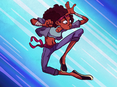 Fu' Gal action anime gal karate kung fu pink