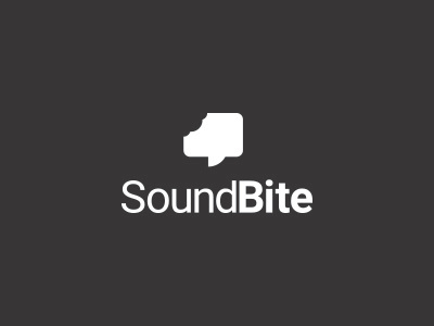 SoundBite lock up bite byte chat icon logo design