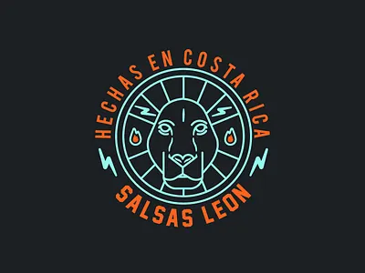 Hot sauce / Salsas Leon badge design emblem fire handmade hot icon icons lion sauce thunder