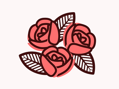 Valentine's Day Roses flat flowers illustration rose roses valentine vector