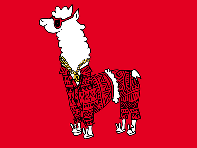 Llama llama Rapper Pajama cool kid kids llama pajama rap rapper red t shirt tshirt