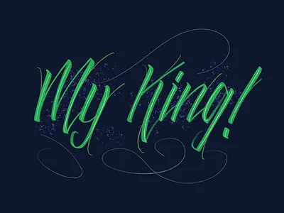 My King Lettering Practice brush lettering lettering procreate