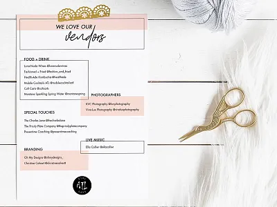 Brunch with Bosses Program atl girl gang atlanta brunch event program graphic design program visual design