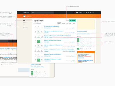 Theming Spec layout listing magento orange spec