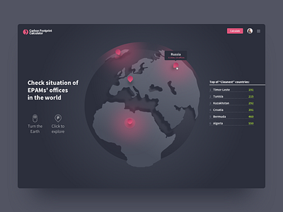 Carbon Footprint Calculator digital epam epam minsk interface tool ui ux web