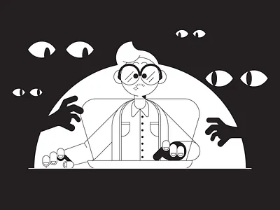 Dead Hour 💀✏️ creepy dead hour design eyes late session night time scary session