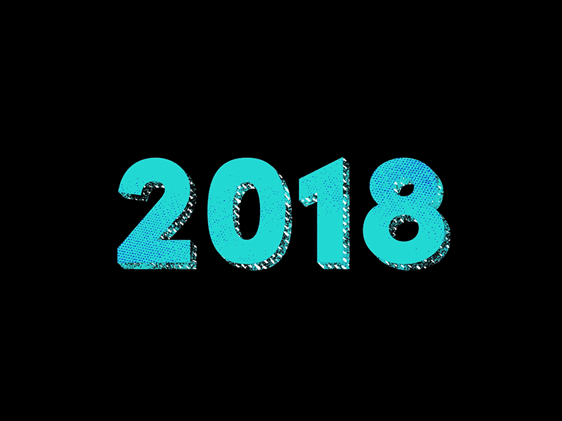 2018 2d animation motion graphics new year typography