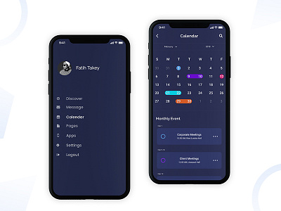 Daily UI #022 (iPhone X UI - Dashboard) android black blue car gradient illustation ios material ui ux