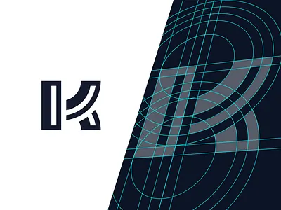 'K' Logo Grid grid k logo presentation showcase