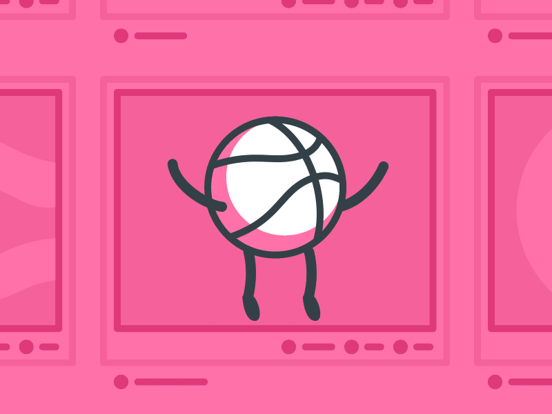 Hi Dribbble! We are Digitalpal animation debut dribbble food hello illustration loop stroke thanks