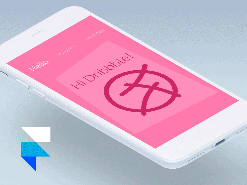 Hello Dribbble blue dribbble framer green icon interactive pink prototype