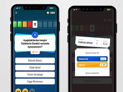 Mobile Movie Quiz Game game ios iphone x mobile quiz trivia ux