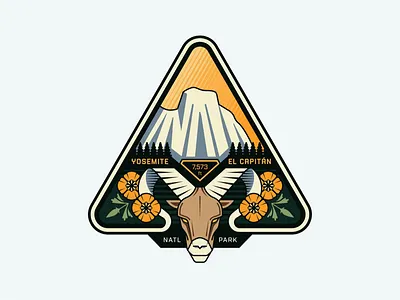 Yosemite’s El Capitán badge design illustration logoinspirations nature outdoors yosemite
