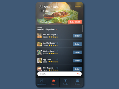 Food Menu - Daily UI clean daily daily ui food material menu ui ux