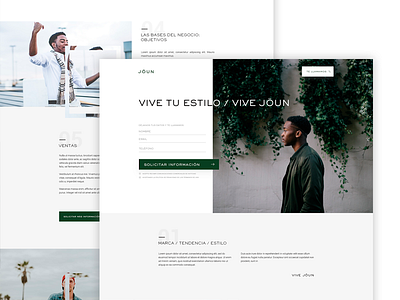 Jöun clothes fashion landing page man men ui ui design ux