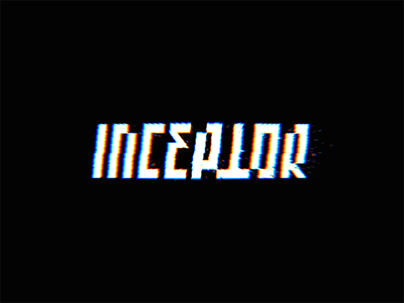 Glitch Inceptor black channel glitch lettering logo monochrome noize video white youtube