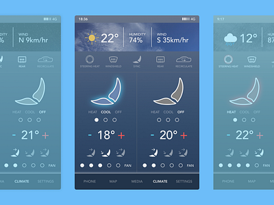 In-Car Interface car concept ui ux