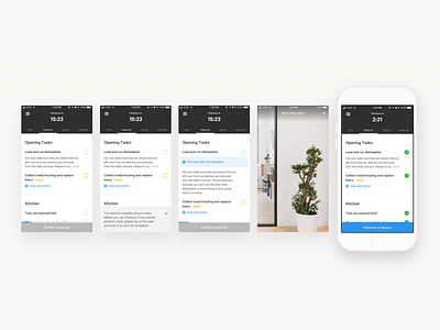 Operator App - Tasklist redesign app countdown hamburger icons office ui