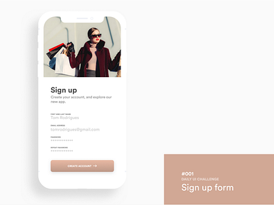 Sign Up Form app design challenge daily mobile design sign up ui ux