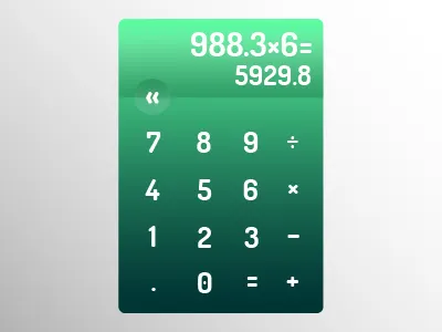 Daily UI Challenge 003 Calculator calculator color color design daily ui design ui ui challenge ui design