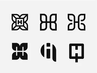 H & H IQ marks brand branding plant butterfly h health hiq insurance iq life logo tech