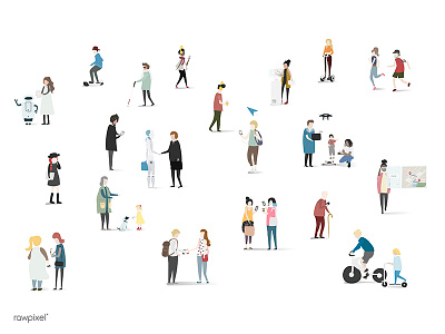 community ai communication community crowd illustration social society technology vector