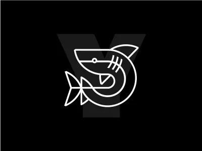 Y Not Seafood. branding fish food icon illustration logo logotype mark mexico minimal shark simplicity