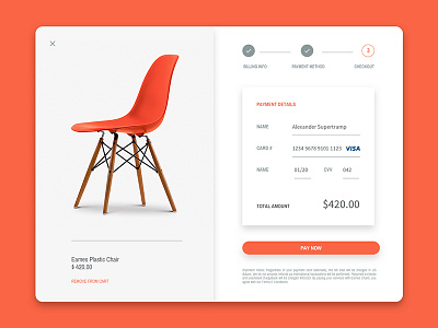 Checkout chair checkout dailyui eames