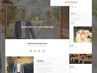 Crown - Wedding Landing page crown envato themeforest unbounce