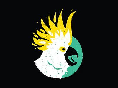 Flaming Cockatoo bird flame hotsauce illustration