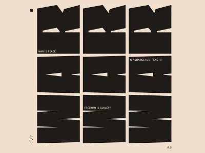 War is peace 1984 custom george orwell type typography war