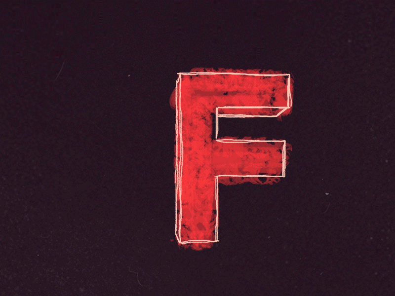 F alphabet animation animator celanimation framebyframe letter motion motiondesign motiongraphics photoshop typography