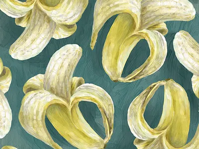 Banana-Rama adobe sketch banana digital painting drawing fruit graphic design illustration ipad pro pattern design sketching sri lanka texture