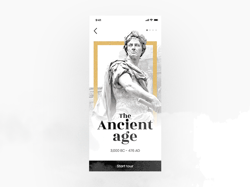 History app concept animation education onboarding principle sketch ui ux