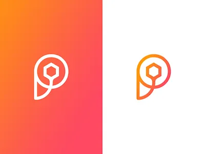 Unused 'P' Mark branding finance gradient identity letter logo logomark monogram p