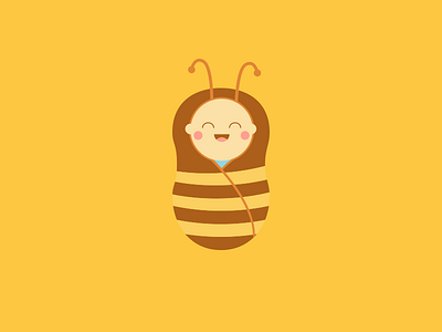 Newbee baby bee beekeeper cute illustration new newborn yellow